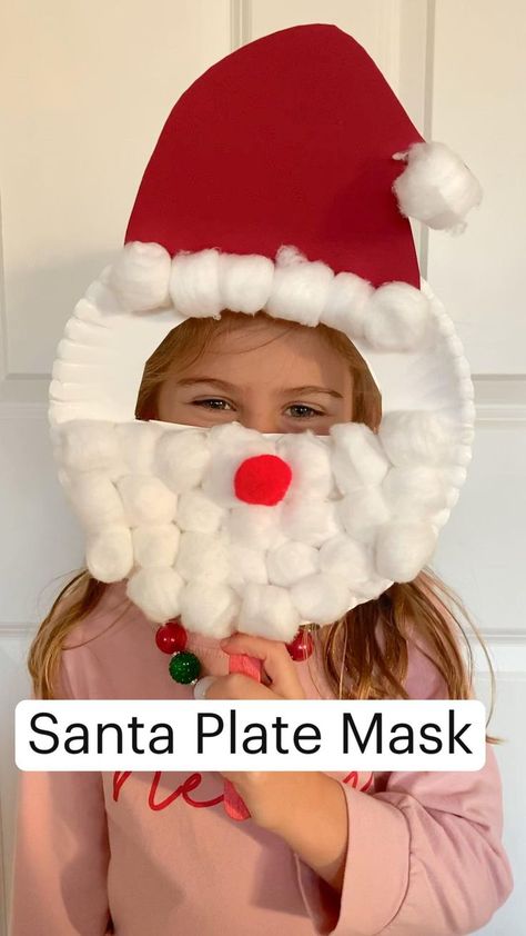 Fest Temaer, Christmas Art Projects, December Crafts, Christmas Crafts For Toddlers, Santa Plate, Preschool Christmas Crafts, Santa Crafts, Toddler Arts And Crafts, Christmas Arts And Crafts