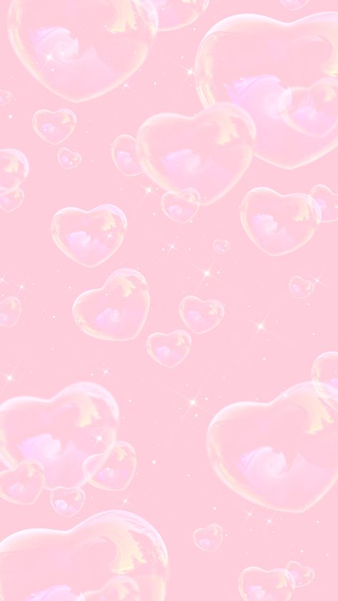 Pink Bubble Hearts Wallpaper, Pink Kawaii Background, Pink Themed Wallpaper, Pink Bubble Wallpaper, Flip Phone Wallpaper, Bubble Wallpaper, Bubble Wallpapers, Pink Pattern, Pink Wallpaper Quotes