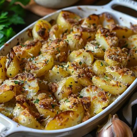 Delmonico Potatoes Recipe - Good For Recipes Potato And Cream Cheese Recipes, Delmonico Potatoes Recipes, Dutch Potatoes Recipes, Creamed Potatoes Old Fashioned, White Potato Recipes, Idaho Potato Recipes, Creamer Potatoes Recipes, New Potatoes Recipes, Delmonico Potatoes