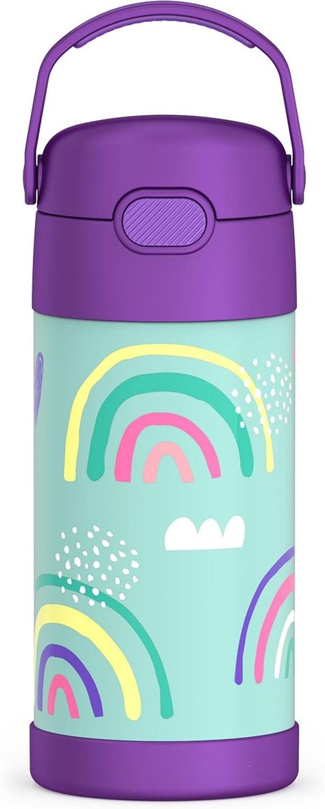 Straw Bottle, Vacuum Insulated Water Bottle, Metal Water Bottle, Thermal Bottle, Kids Water Bottle, Water Bottle With Straw, Insulated Stainless Steel Water Bottle, Rainbow Kids, Sport Bottle