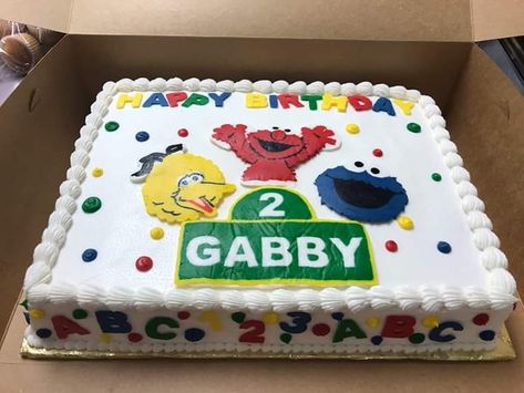 Sesame Street Birthday Cake Buttercream, Simple Sesame Street Cake, Sesame Street Sheet Cake, Seaseme Street Birthday Party, Sesame Street Birthday Cake, Sesame Street Birthday Cakes, Elmo Birthday Cake, Seaseme Street, Sesame Street Cake