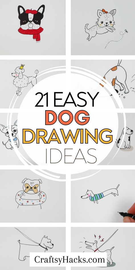 Looking for the perfect art activities for kids? Explore our hand-picked collection of easy drawing ideas, animals & pets illustrations, and more that'll keep them engrossed and inspired! Dogs Cute Drawing, Cute Dog Doodles, Pets Illustration, How To Draw A Dog Easy, Dog Doodles Simple, Labrador Retriever Drawing, Pet Doodles Art, Easy Dog Drawing, Dog Doodles