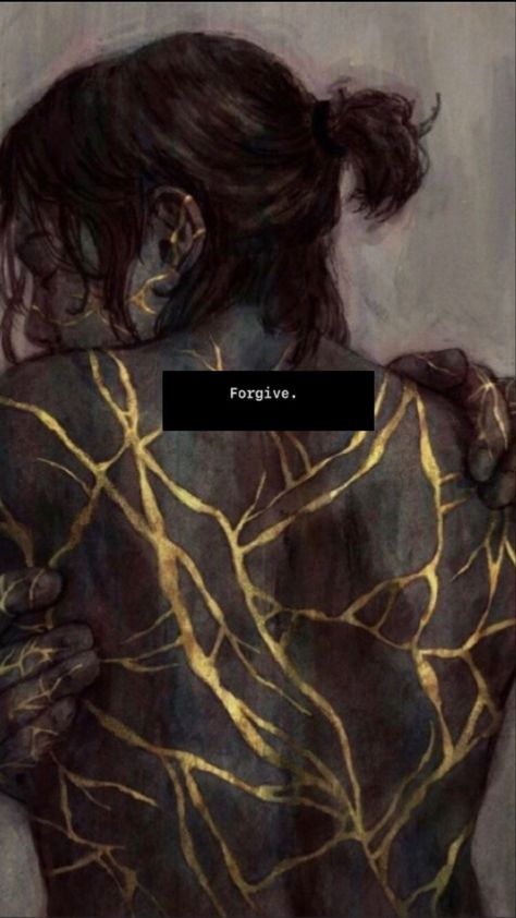 Forgive Aesthetic, Art About Healing, Kintsugi Aesthetic, Healing Artwork, Forgive Myself, Pretty Hand Tattoos, Body Acceptance, Contemporary Abstract Painting, April 2024