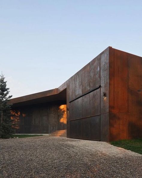 Corten House Exterior, Renovation Exterior, House Blend, New Farm, Steel House, Corten Steel, Canadian Rockies, April 22, Modern Exterior