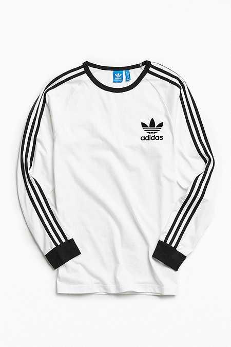 adidas California Long Sleeve Tee Adidas Tshirt Men, Addidas Shirts, Ideas For Clothes, Stripe Shirts, Style List, Adidas Tshirt, Super Outfit, French Cuff, Adidas Mens