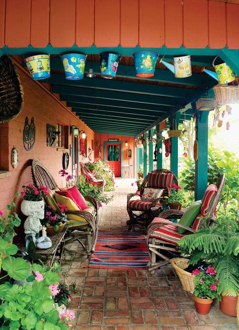 Mexican Garden, Mexican Home Decor, Mexican Home, Hacienda Style, Beautiful Patios, Mexican Decor, Backyard Projects, Mexican Style, Porch Patio