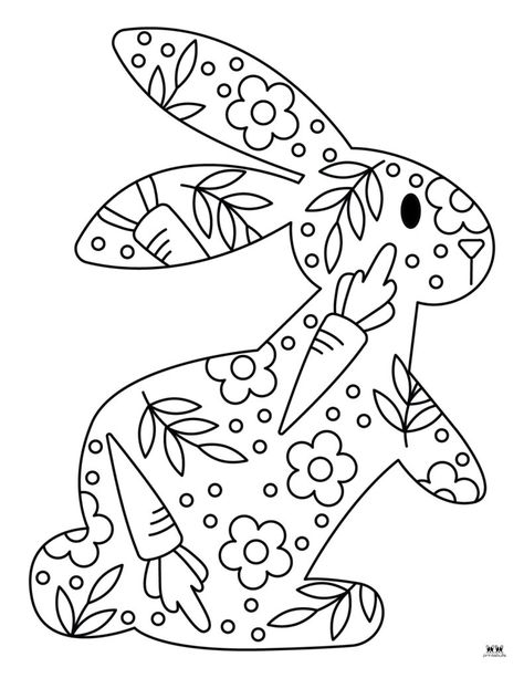 Whether for Easter or any other occasion, choose from 28 FREE bunny coloring pages for hours of coloring fun. All pages can be printed from home! Free Easter Coloring Pages, Easter Coloring Sheets, Home Front Porch, Bunny Coloring, Printable Flower Coloring Pages, Easter Bunny Colouring, Easter Coloring Book, Bunny Coloring Pages, Spring Coloring Pages