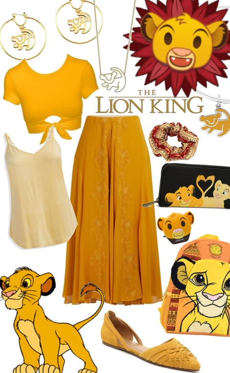 Simba Inspired Outfits, Lion King Outfits Women, Nala Disneybound, Lion King Photoshoot, Lion King Disneybound, Simba Disneybound, Lion King Inspired Outfits, Lion King Outfits, Lion King Clothes