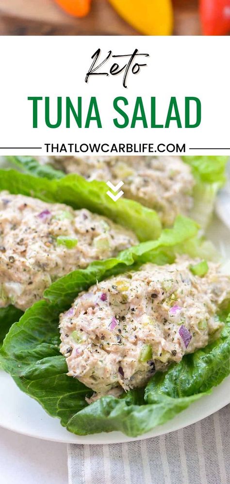 Low Carb Tuna Salad, Tuna Lettuce Wraps, Keto Tuna Salad, Keto Tuna, Salad Recipes Low Carb, Healthy Tuna Salad, What Is Healthy Food, Healthy Tuna, Mini Sweet Peppers