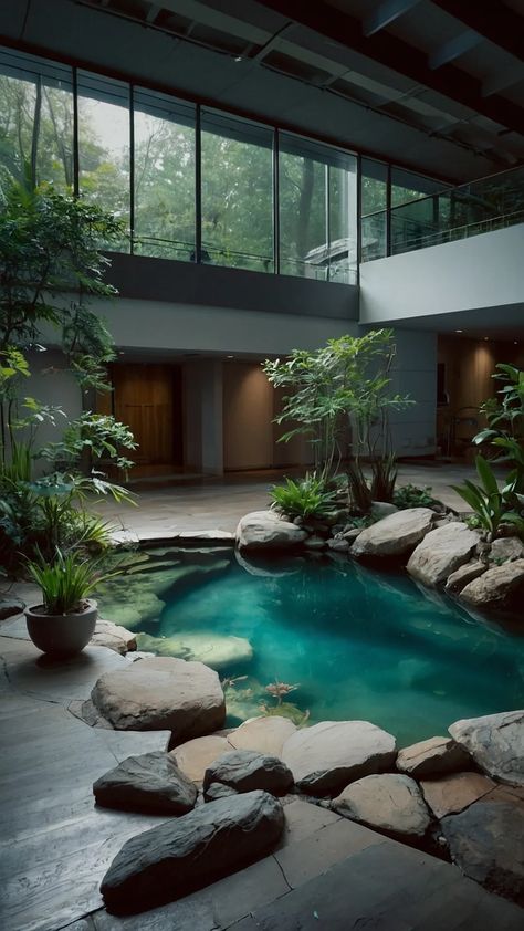 Indoor Koi Pond Living Rooms, Indoor Pond Ideas, Turtle Tank Ideas, Indoor Pond, Diy Garden Ideas, Mini Pond, Small Pond, Pond Ideas, Turtle Tank