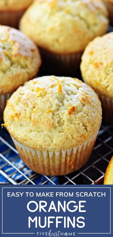 Orange Muffin Recipe, Make From Scratch, Orange Muffins, Simple Muffin Recipe, Mother's Day Brunch, Baking Muffins, Fresh Orange, Breakfast Idea, Quick Bread Recipes