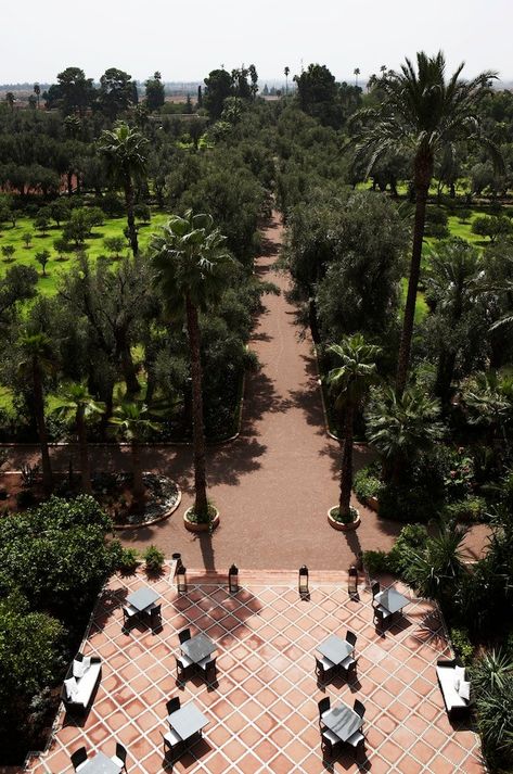 A Must-Stay-and-Experience: La Mamounia Hotel and Spa, Marrakech, Morocco | Vanity Fair Marrakech Gardens, La Mamounia Hotel, Morocco Tourism, La Mamounia Marrakech, Morocco Hotel, Jacques Garcia, La Mamounia, Marrakech Morocco, Interior Garden