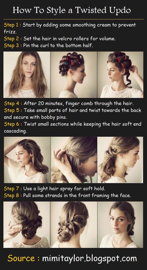 Pinterest Tutorials: Hair Tutorial Beachy Waves Hair, Hair Updos Tutorials, Pinup Hair, Twisted Hair, Linda Hallberg, Twisted Updo, Retro Hair, It Cosmetics, Beautiful Hairstyles