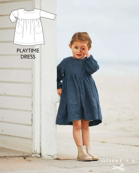 Toddler Dress Patterns, Baby Clothes Patterns Sewing, Kids Clothes Patterns, Sewing Kids Clothes, Girl Dress Pattern, Sewing Patterns Girls, Baby Dress Patterns, Dresses With Pockets, Girl Dress Patterns