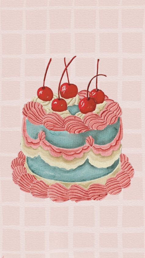 Milena Paper and Co | Love these vintage birthday cakes. 🥰 #birthdaycakeillustration #cakeillustration #digitalillustration #gouachepainting #procreate... | Instagram Watercolor Dessert, Vintage Birthday Cake, Tattoo Cake, Cake Art Print, Personalized Birthday Plate, Birthday Cake Illustration, Happy Birthday Illustration, Halloween Pumpkin Carving Stencils, Vintage Birthday Cakes