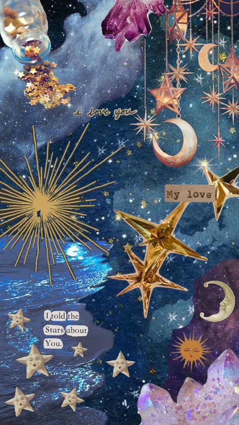 star love Lucy In The Sky With Diamonds, Star Collage, Collage Background, Love Stars, Constellations, You And I, I Love You, Love You, Collage