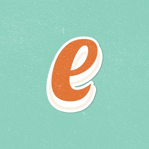 Letter Widget Icon, E Aesthetic Letter, Letter E Aesthetic, Collage Letters, Typography Psd, Background Aesthetics, Typography Sticker, Letters Vintage, E Letter