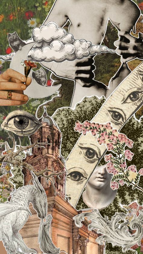 Collages Aesthetic, Paper Collages, Paper Collage, Collage, Quick Saves, Art