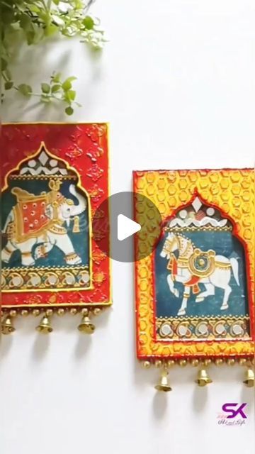 Rajasthani Art, Instagram Diy, Elephant Art, Indian Home Decor, Horse Art, Art Gifts, Diy Videos, Texture Art, Indian Art