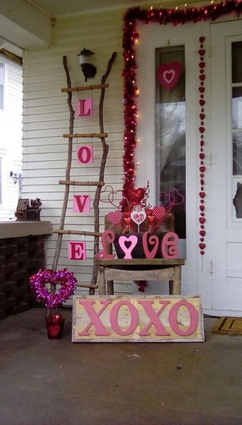 50+ Amazing Valentines Day Crafts on a Budget | HubPages Valentines Outdoor Decorations, Valentines Window Display, Valentine Inspiration, Valentines Day Crafts, Fireplace Tv Wall Decor, Valentine Art Projects, Valentine's Day Decorations, Room 2023, Diy Valentine's Day Decorations