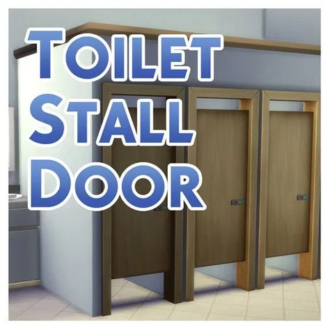 SC4-156926_MAIN Toilet Stall, Simple Toilet, Stall Door, Die Sims 4, Sims 4 Clutter, Sims 4 Mm Cc, Play Sims, Sims 4 Mm, Sims 4 Update