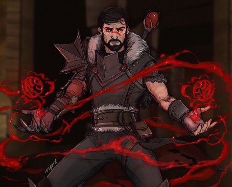 Hawke Dragon Age, Blood Mage, Blood Hunter, Dragon Age Characters, Powerful People, Inspiration Journal, Dragon Age Games, Dragon Age Series, Dragon Age 2