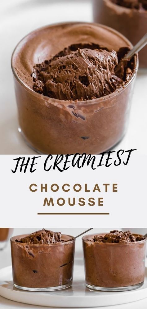 Frozen Chocolate Mousse, Rich Chocolate Mousse Recipe, Chocolate Mascarpone Mousse, Homemade Chocolate Mousse Easy, Chocolate Ganache Mousse, Homemade Mousse Desserts, Chocolate Chip Mousse, Belgian Chocolate Mousse, Chocolate Mousse For One