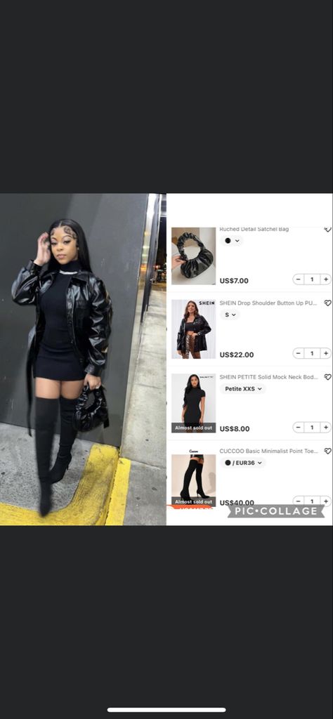 Birthday Outfits Off Shein, All Black Brunch Outfit Winter, Shein Recreation Outfits Winter, November Birthday Outfit Ideas, Shein Outfit Inspo Winter, Baddie Outfits Casual Shein, All Black Shein Outfit, Formal Shein Outfits, Birthday Outfit For Dinner