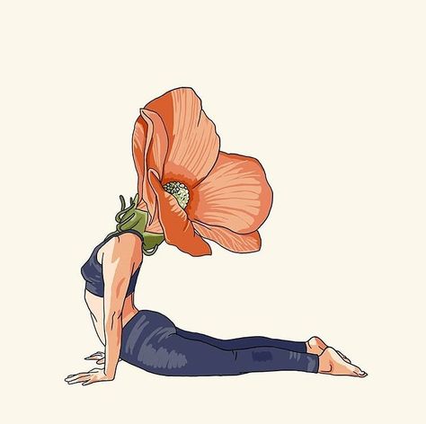 Improvement Illustration, Produce Illustration, Yoga Illustrations, Yoga Post, Yoga Flowers, Happy Yoga Day, Yoga Illustration, Psy Art, Prenatal Yoga