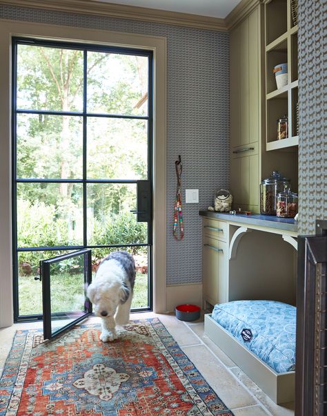 House Beautiful Magazine, Dog Spaces, Dog Rooms, Custom House, Dog Door, House Beautiful, Beautiful House, Bath Design, Interior Design Trends