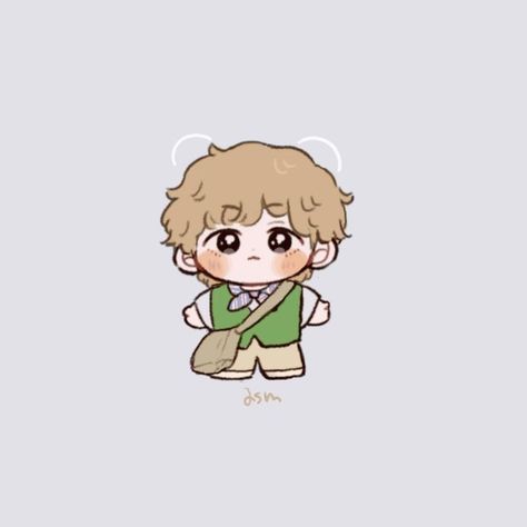 Bts Chibi Cute Taehyung, V Cartoon, Chibi Bts, V Chibi, Chibi Wallpaper, Taehyung Fanart, Chibi Anime Kawaii, Kpop Drawings, Cool Wallpapers Cartoon