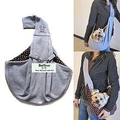 i'Pet® Hands-free Reversible Small Dog Cat Sling Carrier Bag Travel Tote Soft Comfortable Puppy Kitty Rabbit Double-sided Pouch Shoulder Carry Tote Handbag (Grey) - http://www.thepuppy.org/ipet-hands-free-reversible-small-dog-cat-sling-carrier-bag-travel-tote-soft-comfortable-puppy-kitty-rabbit-double-sided-pouch-shoulder-carry-tote-handbag-grey/ Diy Dog Sling, Cat Sling, Dog Carrier Sling, Puppy Carrier, Pet Sling, Dog Sling, Pet Carrier Bag, Dog Clothes Diy, Sling Carrier