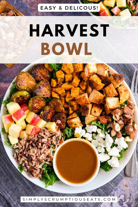 Autumn Harvest Bowl Autumn Harvest Bowl, Potatoes Goat Cheese, Harvest Bowl Recipe, Chicken And Apples, Mels Kitchen Cafe, Sweet Potatoes And Apples, Harvest Bowls, Potatoes And Apples, Chicken Sweet Potatoes