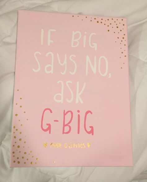 #gbig #glittles #DG #canvas #DIY Grandbig Sorority Canvases, Painting Ideas On Canvas Sorority, Gbig Sorority Crafts, Sorority Canvas Paintings Delta Zeta, Aoii Aesthetic, Aoii Paintings, Big Little Canvas Ideas, Sorority Canvas Paintings, Big Lil Gifts