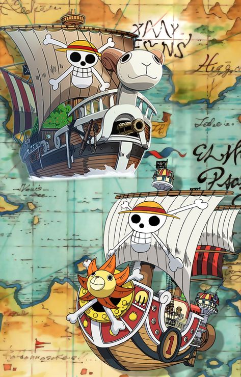 Sunny One Piece Wallpaper, One Piece Ship Going Merry, Going Merry Wallpaper, Thousand Sunny One Piece, Merry Wallpaper, Watching One Piece, Bonney One Piece, Pirate Cartoon, One Piece Fairy Tail