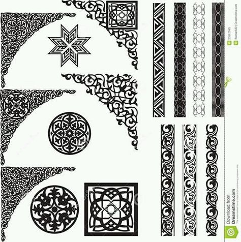 Ornamental Corner, Arabic Ornament, Middle Eastern Decor, Islamic Motifs, Arabic Decor, Islamic Patterns, Arabic Pattern, Arabic Design, Islamic Art Pattern