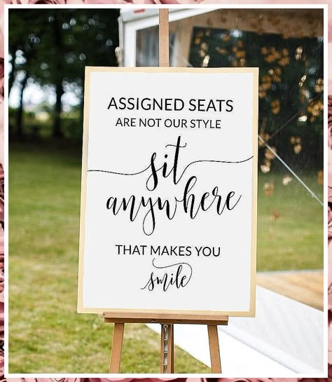 Wedding Signs - The search is over. You don't have to hunt for it anymore. Just get it from here by clicking on the link. Wedding Seating Signs, How To Dress For A Wedding, Ceremony Sign, Wedding Ceremony Signs, Pick A Seat, Seating Sign, Ceremony Signs, Printable Wedding, Wedding Seating