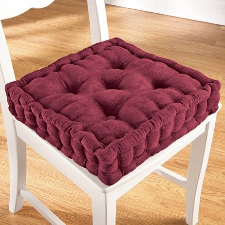 Tufted Support Padded Booster Cushion | Collections Etc. Kitchen Chair Pads, Dining Chair Covers, Office Furniture Accessories, Tufted Cushion, Collections Etc, Chair Pads, Kitchen Chairs, A Chair, Online Furniture Stores