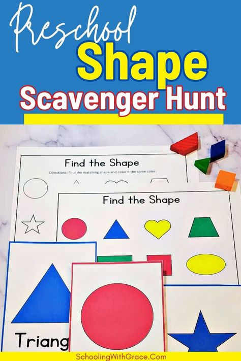 This Shape Scavenger Hunt is a fantastic way to introduce your preschoolers to the wonderful world of shapes while keeping them active and engaged. It’s like a treasure hunt, but instead of gold, they’re searching for circles, squares, triangles, and more! Shape Hunt Preschool, Shapes Scavenger Hunt, Shape Scavenger Hunt, Shape Hunt, Shape Activities Preschool, Scavenger Hunt Printable, Printable Shapes, Prek Math, Shapes Preschool