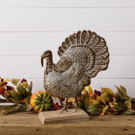 12"L x 4"W x 15"H Thanksgiving Tablescapes Simple, Turkey Decorations, Turkey Table, Tom Turkey, Rustic Thanksgiving, Turkey Decor, Rustic Table Decor, Primitive Fall, Primitive Farmhouse