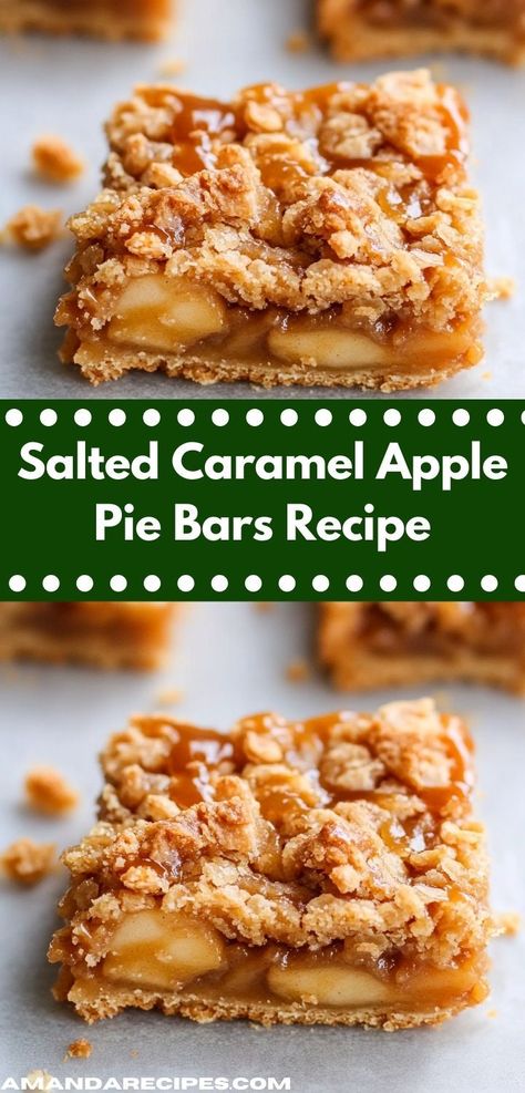 Searching for a crowd-pleasing dessert? These Salted Caramel Apple Pie Bars are not only easy to make but also packed with flavor. Enjoy the perfect blend of sweet and salty in every bite! Apple Pie For A Crowd, Sweet And Salty Desserts Easy, Apple Dessert For A Crowd, Salted Caramel Apple Pie Bars, Thanksgiving Desserts For A Crowd, Fall Desserts For A Crowd, Apple Pie Bars Easy, Unique Recipes Desserts, Apple Pie Bars Recipe