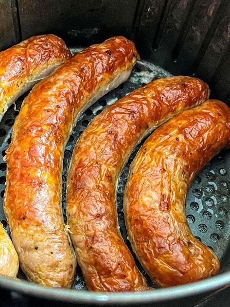 The best Italian sausage (sweet or spicy) in air fryer (from fresh or frozen sausage). Easy, quick high protein recipe for the perfect air fried dinner.
 
Air fryer Italian sausage – Ingredients The Italian sausage I buy in Europe comes fresh in stores, already spiced. A package I purchase is usually around 600g (1,3 lbs) and contains 4 sausages.FROZEN ITALIAN SAUSAGE: If you happen to have frozen Italian sausage on hand, leave it to thaw in the fridge overnight/or while at work. Then… Italian Sausage In Air Fryer, Air Fried Dinner, Air Fryer Italian Sausage, Sausage In Air Fryer, Beet Salad With Feta, Protein Dinner Recipes, High Protein Recipes Dinner, High Protein Recipe, Beef Chorizo