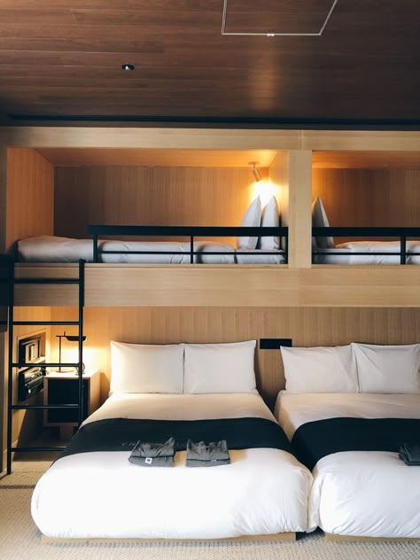 Hotel Interior Bedroom, Trunk Hotel, Small Hotel Room, Vstupná Hala, Bunk Bed Rooms, Bunk Beds Built In, Built In Bunks, Bunk Rooms, Bunk Bed Designs