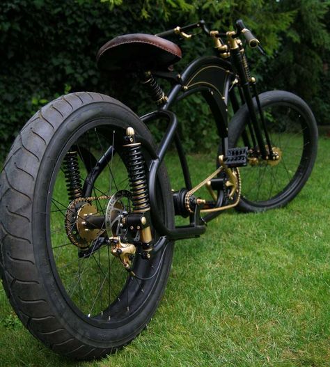 Rear suspension ... fantastic Sepeda Trek, Gadget Tecnologici, Мотоциклы Harley Davidson, Beach Cruisers, Velo Vintage, Fat Tire Bikes, Lowrider Bike, Auto Retro, Cruiser Bicycle