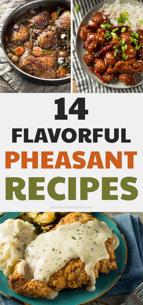 Peasant Recipes Food, Pheasant Thigh Recipe, Partridge Recipes Oven, Wild Game Bird Recipes, Pheasant Stew Recipes, Creamed Pheasant Recipes, Pheasant Dinner Recipes, Pheasant Recipes Easy, Pheasant Stir Fry Recipes