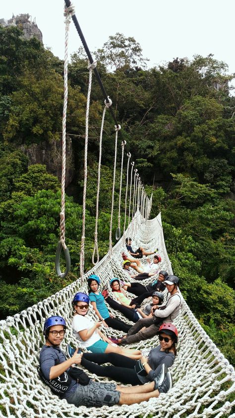 Masungi Georeserve, Rope Bridge, Wilderness Retreat, Rope Hammock, Cool Tree Houses, Hillside Landscaping, Tree House Designs, Fun Places To Go, Backyard Playground