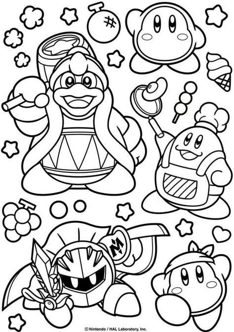 Kirby Coloring Page, Pokemon Colouring, Kirby Party, Trace Art, Creation Coloring Pages, Hello Kitty Colouring Pages, Words Coloring Book, Hello Kitty Coloring, Pokemon Coloring