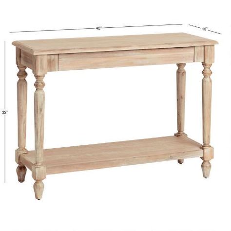 Weathered Natural Wood Everett Foyer Table | World Market Wood Foyer Table, Beach Entryway, Everett Foyer Table, Farmhouse Updates, Entrance Tables, Natural Wood Table, New Home Decor Ideas, Cottage Style Home, Foyer Table