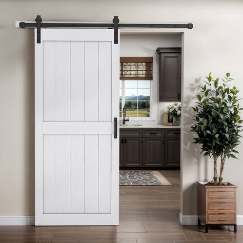 Sliding Barn Door Closet, Barn Door Closet, Barn Door Kit, Entryway Organization, Door Kits, Sound Insulation, Sliding Barn Door, Wood Construction, Barn Door