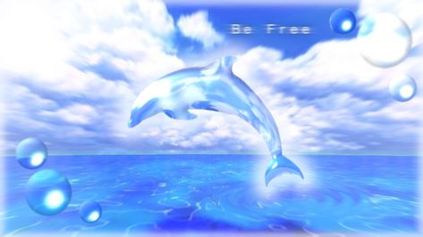 freedom, dolphin, vaporwave, dreamcore, clouds, ocean, y2k aesthetic, tropical, watercore, frutiger aero, cybercore Notebook Wallpaper, 2000s Wallpaper, Nostalgia 2000s, Tropical Aesthetic, Cybercore Aesthetic, Nostalgia Aesthetic, Frutiger Aero, Ocean Aesthetic, Windows Vista